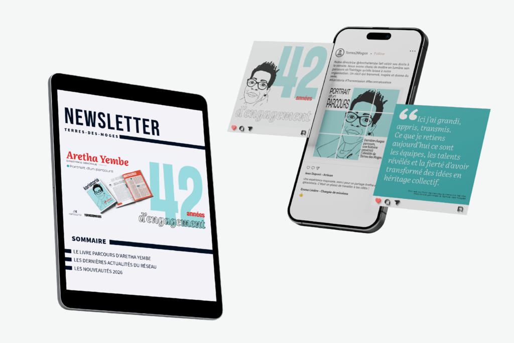 Communication digitale Karistoria : Newsletter et réseaux sociaux pour récit de carrière