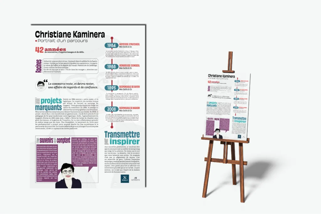 Le panneau biographique